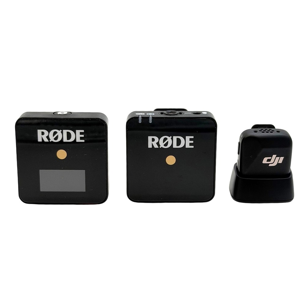 Rode Wireless GO System and DJI Mic Transmitter with Charging Dock Bundle Black